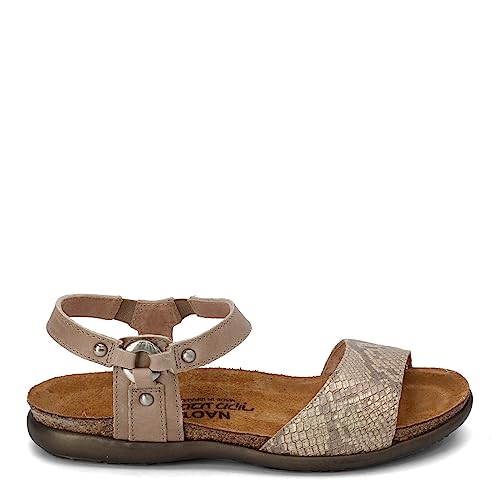 Image of NAOT Women's Sabrina Sandal Golden Cobra Lthr /Khaki Beige Lthr 5-5.5 M US