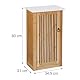 Relaxdays Badezimmerschrank, Hängeschrank mit Einlegeboden, HxBxT: 60x34,5x21 cm, Wandschrank, Bambus & MDF, Natur/weiß