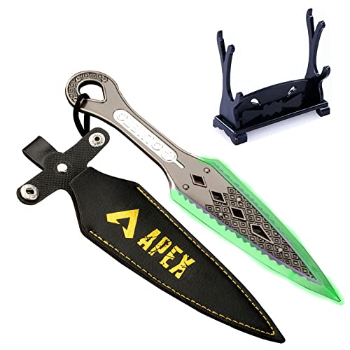 Batustou Apex Legends Heirloom Wraith Kunai 9 Inch Knife Dagger Toy Sword Glow Action Figures With Stand Game Collection Cosplay Gift Neon Green Edge #TOP1