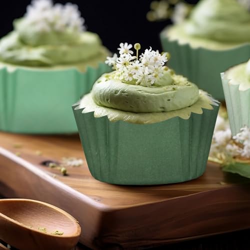 Mini caissettes carrées vertes pour cupcakes et muffins Whaline x450 - 7