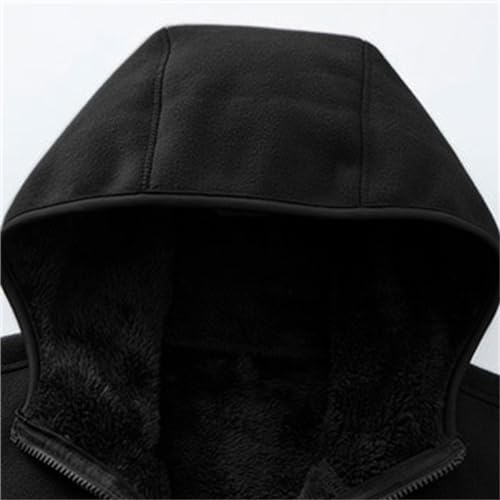 Cromoncent Men's Full Zip Reversible Polar Fleece Hoodie Jacket4