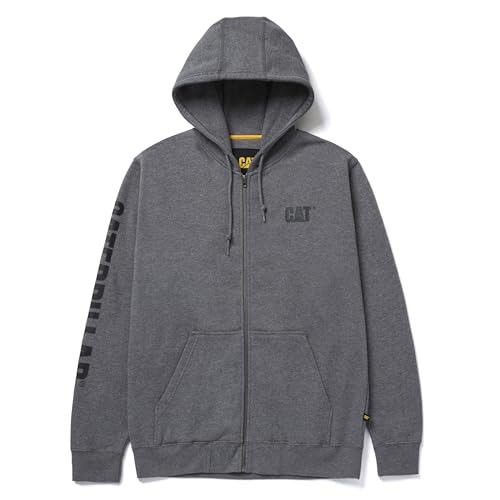 Caterpillar mens Full Zip Hoodies With Front Pouch Pockets Iconic Workwear Logo and S3 Cord Management product thumbnail 10