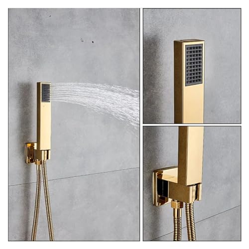 Système de douche à effet pluie doré pour rénovation spa