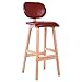 TRRE@ Amerikanischer Barhocker/aus Massivholz Hocker/aus Rückenlehne Frontsessel (Farbe : Burgundy)