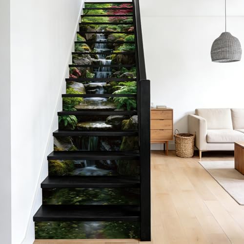Décoration escalier cascade imperméable lot de 15 bandes en vinyle - 2