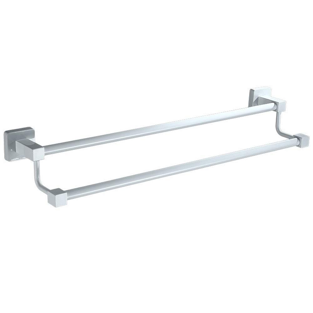 Double porte-serviettes de bain blanc en acier inoxydable style nordique