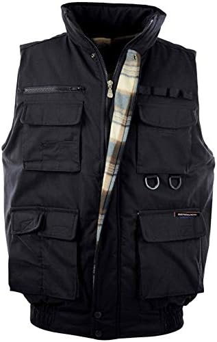 Renegade Men's Vest 1322 Pockets Hunting Padded 100% Authentic (XL, Black)