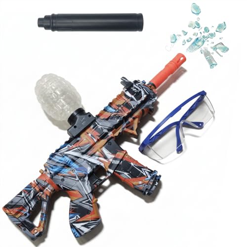 Image of Automatic Gel Blaster Gun with 10K Gel Balls, Electric Operated Shooting Game for Kids & Adults, High Speed 50 Feet Range, Rechargeable, Multicolor