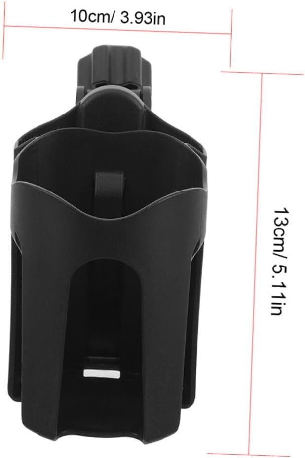 2pcs Black Plastic Cup Holder with Phone Stand for Wheelchair, Walker, Stroller, and Bike – Mobility Scooter and Senior Drive Walker Accessories