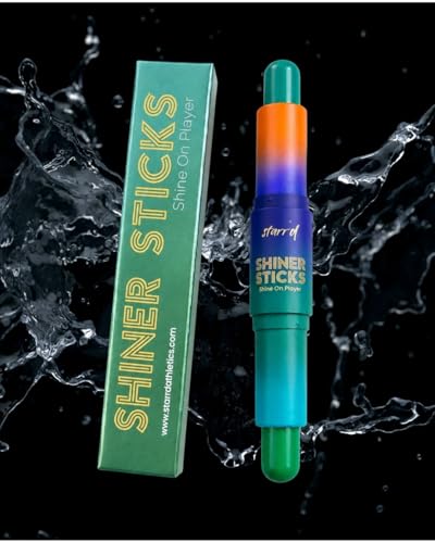 Image of SHINER STICKS Dual-Sided, 14 Colors Athlete Colored Eyeblack, SPF30 UVA&UVB Sunscreen Protection and Moisturizer, Non-Greasy, Glare Reduction, Sweat-Resistant, Easy Removal (Green & Teal)