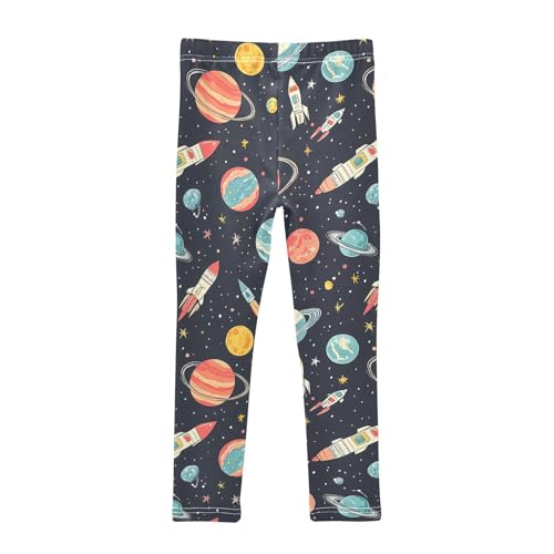 Cartoon Star Planet Girls Leggings Soft Stretch Workout Yoga Dance Pants for Kids Casual Tights2