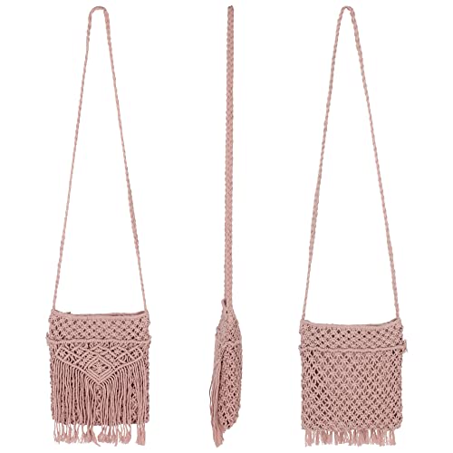 Women Small Cotton Crochet Cross-body Bag Bohemian Shoulder Bag Purse4