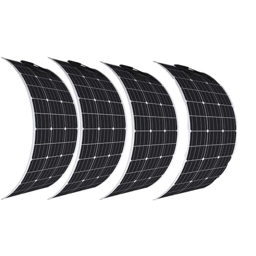 Aysolar 400W Solarmodul Flexibel 4x100W 12V Monokristalline Flexibles Solarpanel für Marine Wohnmobil Anhänger Boot Kabine Van Auto Batterieladung