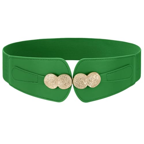 SUOSDEY Women Wide Elastic Waist Belt Stretchy Belts for Dress