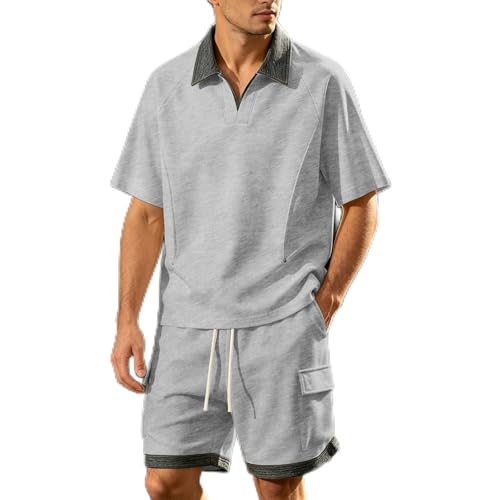 Survêtement 2 pièces pour homme short et polo en vêtement de sport d'été