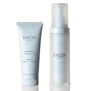Kaizen Seven 2-Step Skincare Set for Men | Made in Japan | Premium Face Wash 100ML and Light Moisturizer 120ML