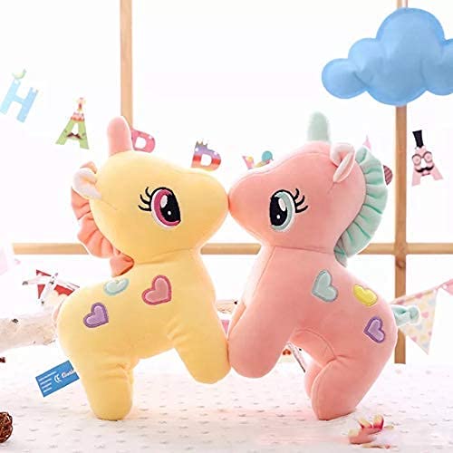 CHIRKUT Soft Animal Toys for Kids | Birthday Gift for Baby Boys/Girls Plush Soft Toy Cute Kids Birthday Animal Baby Boys/Girls (30 cm) Unicorn Set Yellow and Pink unicron
