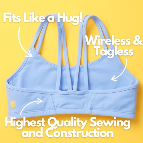 Yellowberry Luna Strappy Back Sports Bra for Girls Comfortable Everyday Training Bra for Tweens & Teens2