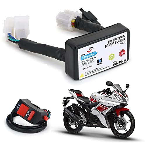 Image of Yamaha R15 V2 Plug N Play (PNP) Hazard Module /Adapter Light /Flasher Compatible | Waterproof | 24 Different Flashing Patterns | 2 Year Warranty