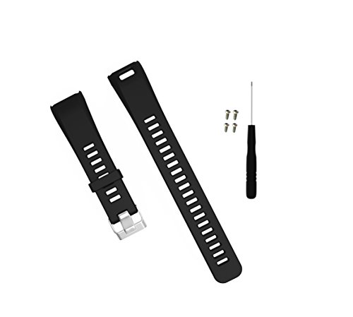 XBERSTAR Correa de repuesto para reloj Garmin Vivosmart HR, ajustable, de silicona suave, diseñada para Vivosmart HR Smart Watch