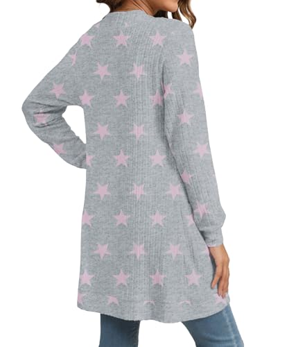 Image of YSYOKOW Cardigan Sweaters for Women Long Sleeve Open Front with Pockets | Long Cardigans for Women Lightweight Soft Casual Dressy Loose Fit Cardigan Sweater with Pockets for Work and Office