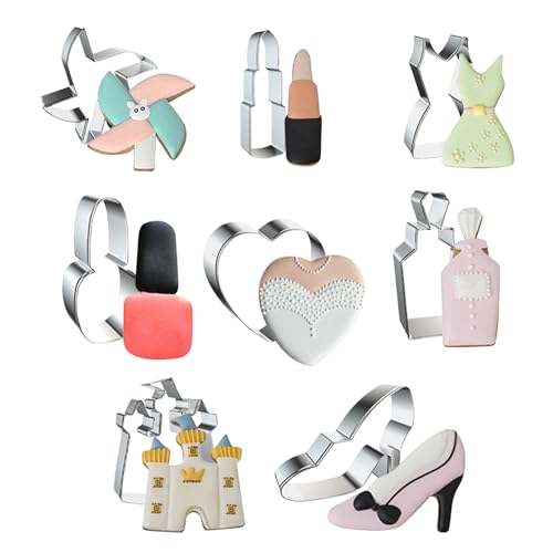 Cortador De Galletas En Forma De Vestido De Novia | Juego De Cortadores De Galletas,16 Piezas Acero Inoxidable Moldes Decorativos Para Fondant Cumpleaños Bautizo Bodas