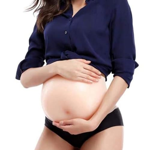 Barriga de Embarazo Artificial Realista de Silicona - Simulador 2-10 Meses | Cinturón Ajustable para Disfraces, Maternidad y Fotos