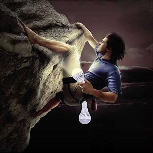 BSOD AC 85-265V 7W LED Magic Bulb with Remote Controller Cool White Emergency Light with Rechargeable Built-in Battery E27 Lamp for Home Indoor Lighting (White 2 Pack)