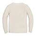 Hope & Henry Boys' Organic Long Sleeve Herringbone Detail Crew Neck Pullover Sweater, Medium, Ivory Herringbone Edge