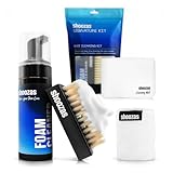 [Shoozas] 靴 クリーナー (水不要) [ スニーカークリーナー/靴 クリーナー ] 泡クリーナー | 靴ブラシ | マイクロファイバークロス付属 | クリーニングマット