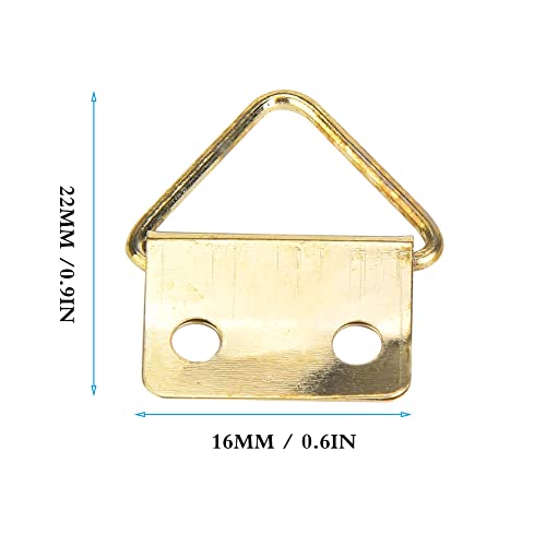 Image of 50 Sets Picture Hangers Kit with Screws, D Ring Picture Hangers Picture Frames Double Holes Clasp Picture Hanging Hardware Picture Hooks Picture Hang Solutions for Clock, Paintings (D)