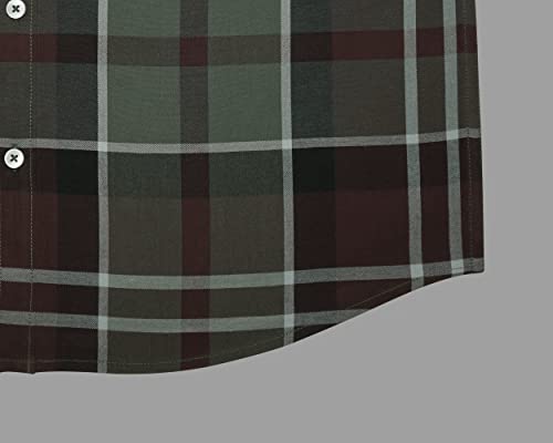 Image of GHPC 100% Cotton Checkered Half Sleeves Regular Fit Formal Shirt for Men