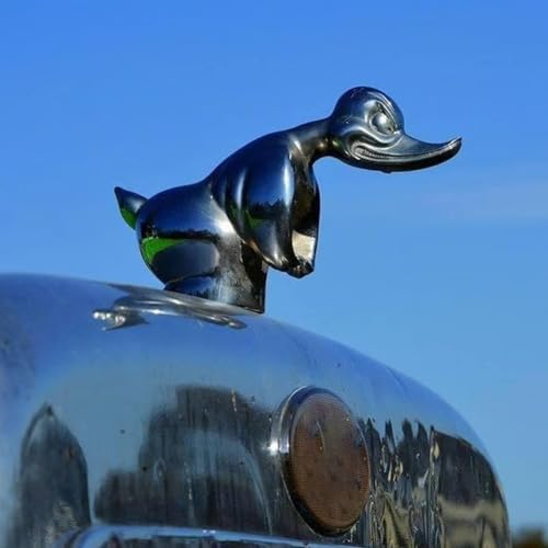 Angry Duck Hood Ornament Death Proof,3D Car Resin Decoration Electroplating Polished,Funny Wacky Creative Automotive Exterior Accessories for Men,Self Adhesive Duck Car Emblems(Black)