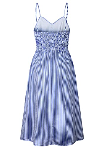 Image of YMING Womens Summer Spaghetti Strap Dresses Button Down Floral Sundress High Waist Swing Midi Dress with Pockets