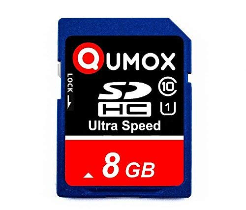 QUMOX 8Go Class 10 UHS-I (U1) Cartes mémoire SD SDHC Cover