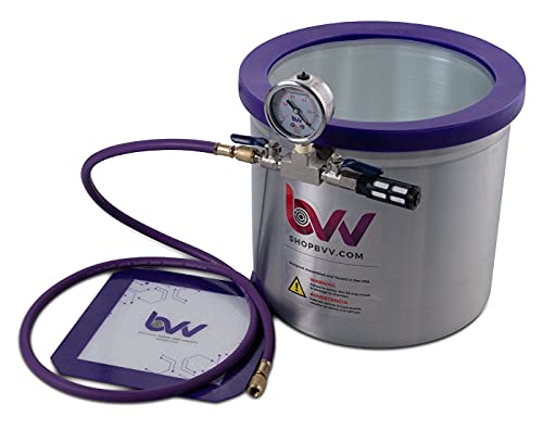 3 Gallon Aluminum Vacuum Chamber - Glass Vac (Assembled in USA, with Warranty)