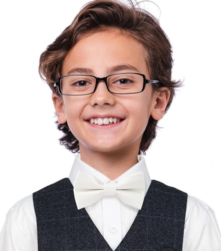 Image of Pre-Tied Adjustable Solid Tuxedo Bow Tie for Boys and Men