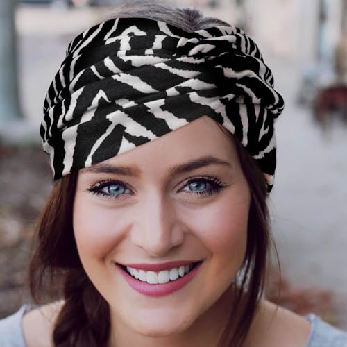 Image of DRESHOW 4 Pack Turban Headbands for Women Wide Vintage Head Wraps Knotted Cute Hair Band Accessories