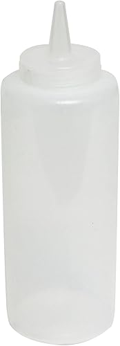 TrueCraftware - Paquete de 12 botellas exprimibles, 12 onzas, transparentes