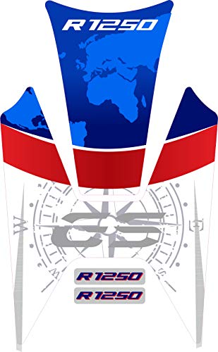 Protège-réservoir R 1250 GS 2019 tricolore : protection r1250gs avec 2 boulons