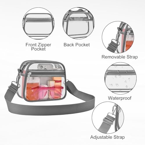 Image of USPECLARE Clear Bag for Stadium Events Clear Sports Fan Handbags Purses
