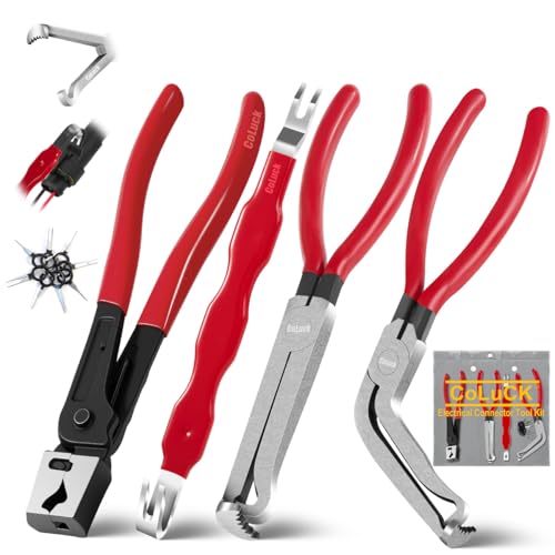 5Pcs Electrical Disconnect Pliers for Cars, Hose Clamp Pliers Connector Removal Tool Disconnect Tool and Connector Separator with terminal removal tool kit Automotive Electrical Tools Automotive Tools