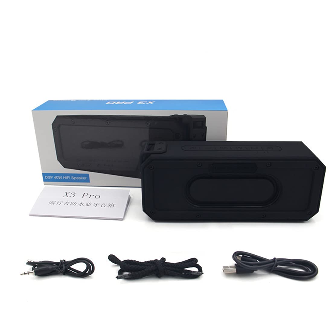 Altoparlante Bluetooth, Altoparlanti Wireless Portatili, IPX67 Impermeabile, Volume più Forte, Suono Stereo Cristallino, Basso Ricco, per All'aperto, Campeggio,Nero