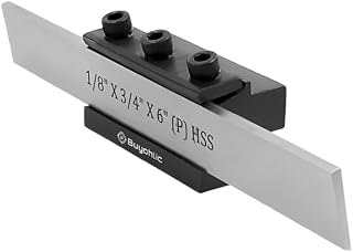 T-Parting Cut off Holder with Blade for Lathe Machine Tools ((Blade 1/8"x 3/4" x 6'' (12 mm Shank))