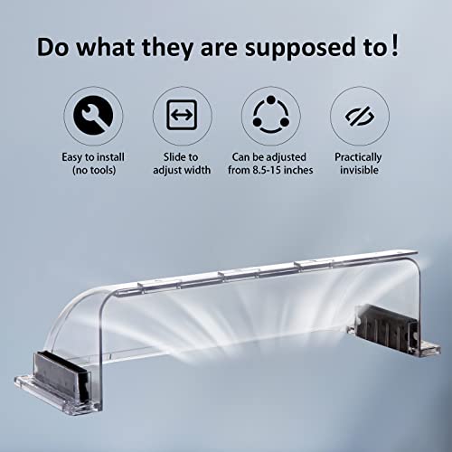 image for EKOCSIO 2 Pack Air & Heat Deflector for Vents, Sidewalls and Ceiling R