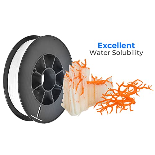 Image of PVA Filament, Water Soluble Support 3D Printer Filament 1.75mm 0.5KG Spool for 3D Printers, Natural