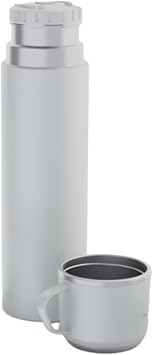 ift Katmanl  Paslanmaz  elik Termos, 1.5 Litre, G m , Vidal  Kapak, S cak  ecekler i in, 32 cm Y kseklik, Yeti kin Kullan m na Uygun Beyaz, 500 ml, Bardakl  Termos, Airobazar