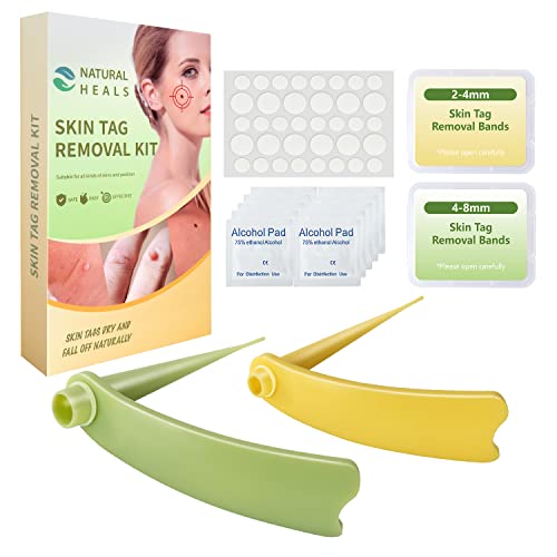 Skin Tag Removers, 2-in-1 Skin Tag Removal Kit Tools for Small to Large (2mm – 8mm) Skin Tags, Easy Application Device to Remove Skin Tags with 36Pcs Repair Patches