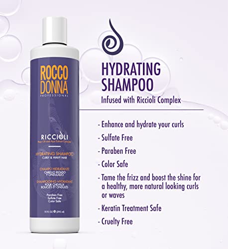 Rocco Donna Curl Shampoo Hydrating For Waves And Curls With Pequi Oil And Acai Extract 10 Oz. #TOP1