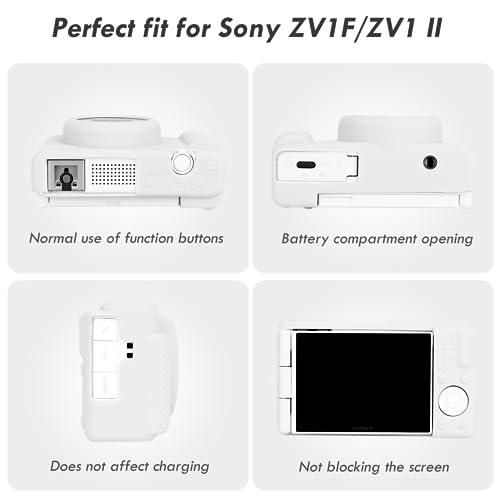 Funda de silicona para cámara Sony ZV1F blanca miniatura 3